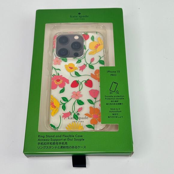 Kate Spade Strawberry Garden Case iPhone 15 Pro - Picture 1 of 9